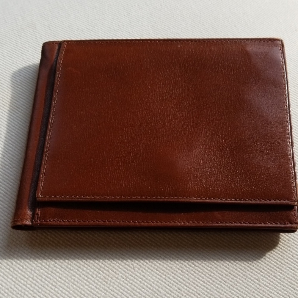 New Mark Cross Bifold Wallet With Snap Pocket